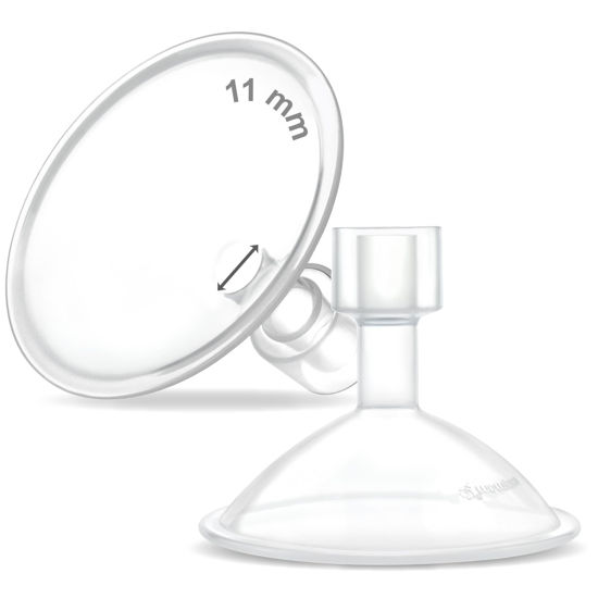 Picture of Maymom MyFit Crater Series 11mm Two-Piece Design Small Breastshield Compatible with Medela Breast Pumps; Not Original Medela Pump Parts; Replace Medela Shields; Fit Flex Connector; 2pc