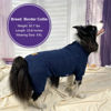 Picture of cyeollo Dog Pajamas Thermal Dog Onesie Fleece Dog Pjs Jumpsuit Stretchable Warm Dog Pajamas for Medium to Large Sized Dogs Girl Boy, Color Navy