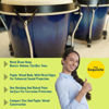 Picture of BAHAMUT Bongo Drum Set, 6"+7" Wooden Bongos for Adults & Kids Beginners, Ideal Percussion for Education and Practice, Comes with Tuning Wrench & Waterproof Bag
