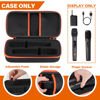Picture of LZSIG Wireless Microphone Case Compatible with JBL 2 Mic with Adjustable DIY Foam, Partybox Mic Portable Travel Storage Bag for Receiver, Batteries and Other Accessories, Karaoke (Box ONLY) - Black