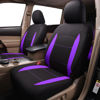 Picture of Flying Banner Car Seat Covers Front Seats Rear Bench Polyester car seat Protectors Easy installations Rear Bench Split Classic Man Lady Truck (Full Set - Low Back - Combo Pack, Black Purple)