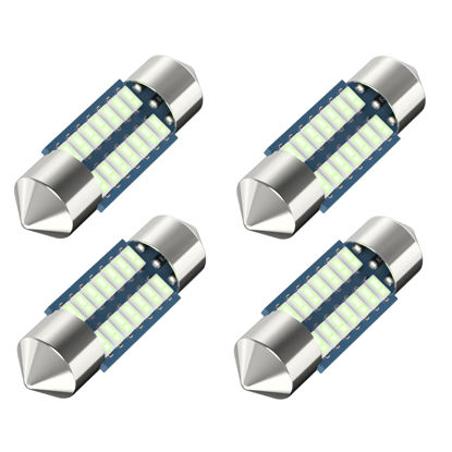 Picture of Serundo Auto DE3175 Led Car Bulb 31mm 1.22in Led Festoon Bulb, DE3021 DE3022 DE3023 6428 6430 7065 Led Festoon Bulb, Interior Led Used for Car Map Dome Light etc,Pack of 4pcs Ice Blue