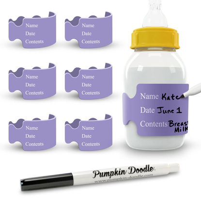 Picture of Pumpkin Doodle The Original Write and Reuse Baby Bottle Labels for Daycare