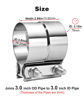 Picture of EVIL ENERGY 3'' Exhaust Clamp,Lap Joint Band Clamp Stainless Steel for Pipes,Mufflers,Catalytic Converters (2PCS, 3.0 inch)