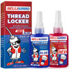 Picture of Thread Lock Blue and Red, Medium and Strong Strength Threadlocker, Thread Locker for Nuts, Bolts, Fasteners and Metals, Anaerobic Curing Screw Glue to Prevent Loosening (Blue and Red)