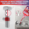 Picture of Thread Lock Blue and Red, Medium and Strong Strength Threadlocker, Thread Locker for Nuts, Bolts, Fasteners and Metals, Anaerobic Curing Screw Glue to Prevent Loosening (Blue and Red)