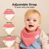 Picture of 8-Pack Organic Baby Bandana Drool Bibs for Girls - Super Absorbent Baby Bibs for Baby Girls, Baby Boys, Soft Cotton Bandana Bibs, Baby Drool Bib, Teething Bibs for Infant, Toddler, Bib Girl (Spring)