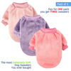 Picture of FabriCastle Dog Sweater, Pack of 3, Dog Clothes, Dog Coat, Dog Jacket for Small or Medium Dogs Boy or Girl, Ultra Soft and Warm Cat Pet Sweaters (Small, Pink,Purple,Light Pink)