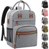 Picture of Tenot Diaper Bag Backpack Tote with Insulated Pockets for Men Baby Boys Girls Newborn Unisex Tactical Large Capacity, Multifunctional Waterproof Grey