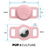 Picture of Pup Culture AirTag Dog Collar Holder, Extra-Durable, Lightweight, and Protective AirTag Case for Dog Collar - Track Your Pet Using an Apple AirTag - Dog Collar AirTag Holder- Pink 0.5 Inch Collar