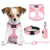 Picture of YIMEIS Dog Harness and Leash Set, No Pull Soft Mesh Pet Harness, Reflective Adjustable Puppy Vest for Small Medium Large Dogs, Cats (Pink-Update, X-Small (Pack of 1)