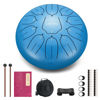 Picture of LEKATO Rain Drum for Outside Garden, Steel Tongue Drum 10 Inch 11 Notes, D Major Hanpan Drum Percussion for Meditation Yoga Musical Education, Christmas Birthday Music Gift for Beginners,Sky Blue