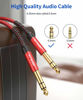Picture of JSAUX 1/4 Inch Guitar Instrument Cable 20FT, 6.35mm (1/4) TRS to 6.35mm (1/4) TRS Stereo Audio Cable Male to Male Straight-to-Straight for Electric Guitar, bass Guitar, Electric Mandolin-Red