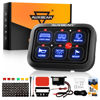 Picture of Auxbeam 6 Gang Switch Panel BC60, Universal Circuit Control Relay System Box with Automatic Dimmable On-Off LED Switch Pod Touch Switch Box for Car Pickup Truck UTV ATV Boat, 2 Years Warranty, Blue