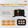 Picture of Auxbeam 6 Gang Switch Panel BC60, Universal Circuit Control Relay System Box with Automatic Dimmable On-Off LED Switch Pod Touch Switch Box for Car Pickup Truck UTV ATV Boat, 2 Years Warranty, Blue