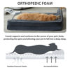 Picture of BFPETHOME Extra Large Orthopedic Dog Bed, L-Shaped Pet Bed for Dogs up to 100 lbs, Waterproof, Removable Washable Cover, Non-Slip Base, 48 x 35 x 7.5 inches, Dark Grey