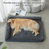 Picture of BFPETHOME Extra Large Orthopedic Dog Bed, L-Shaped Pet Bed for Dogs up to 100 lbs, Waterproof, Removable Washable Cover, Non-Slip Base, 48 x 35 x 7.5 inches, Dark Grey