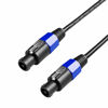 Picture of Yoico 2Pcs 100 Feet Professional Speakon to Speakon Cables Wire Speaker Audio Amplifier Cord 7mm with Twist Lock