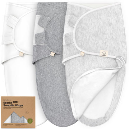 Picture of Baby Swaddle Sleep Sacks with Zipper - 3-Pack Newborn Swaddle Sack, Baby Swaddles Sleep Sack 3-6 Months, Wearable Blanket Baby, Baby Swaddle Blanket Wrap, Swaddle Sack, Easy Change Swaddle (Cloud, L)
