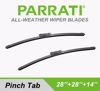 Picture of PARRATI® High Performance Premium All-Season Automotive Windshield Wipers with Rear Wiper Blades Replacement for 2015-2023 Ford Edge,Easy to Install 28"+28"+14"(Set of 3)