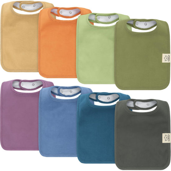 Picture of KeaBabies 8-Pack Organic Baby Bibs for Boy, Girl, Drool Bibs for Baby Boy & Girl Toddler, Infant Bibs, Cotton Bibs, Super Absorbent Drooling Teething Bibs (Cruise)