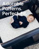 Picture of Pack and Play Sheets Fitted, TotBasic Buttery Soft Portable Crib Sheets, Compatible with Graco Pack n Play Playard Crib & Other 27 x 39 Inch Playpen Mattress, 2 Pack Playard Sheets(Grey Stars & Moon)