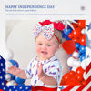 Picture of YanJie Fourth of July Patriotic Hair Accessories: Star Spangled Newborn Headbands, Nylon Bows for Infant Toddler Girls in Red, White & Blue