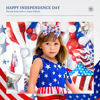 Picture of YanJie Fourth of July Patriotic Hair Accessories: Star Spangled Newborn Headbands, Nylon Bows for Infant Toddler Girls in Red, White & Blue