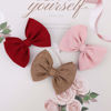 Picture of YanJie Baby Girls Nylon Headbands Newborn Bows Handmade Hair Bows Hairbands Hair Accessories for Newborn Infant Toddlers Kids(Red Pink Brown)