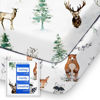 Picture of Pack N Play Sheets Fitted, TotBasic Ultra Soft Animal Mini Crib Sheets, Premium Jersey Knit Pack and Play Sheets Neutral, Stretchy Play Yard Sheets for Pack and Play Mattress, 2 Pack (Bear and Dear)
