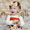 Picture of YanJie Baby Bows for Girls Thanksgiving Turkey Baby Hat Headbands Newborn Girl Hair Bows Toddler Baby Girl Headbands Thanksgiving Hair Accessories