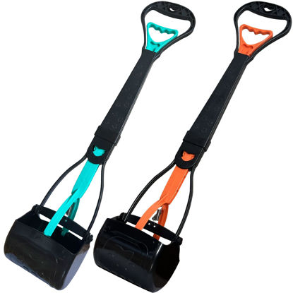 Picture of ienjoyed 2-Piece Pooper Scooper for Large Medium & Small Dogs Heavy Duty,Long Handled Dog Poop Scooper for Grass,Durable Dog Poop Pick Up Tool