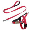 Picture of Annchwool No Pull Dog Harness with Padded Handle+5 Ft Leash,Reflective Strip Escape Proof and Quick Fit to Adjust Dog Harness,Easy for Training Walking for Small & Medium and Large Dog(Red-Set,S)