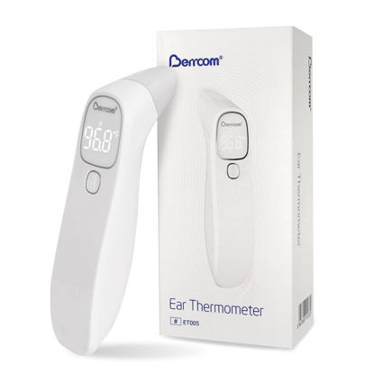 Picture of Berrcom Forehead and Ear Thermometer for Adults and Babies, Digital No-Touch Medical Thermometer with LED Display, 1s Instant Reading, Contactless Temperature Thermometer, Auto Shut-Off