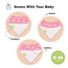 Picture of 8-Pack Organic Baby Bandana Drool Bibs for Girls - Super Absorbent Baby Bibs for Baby Girls, Baby Boys, Soft Cotton Bandana Bibs, Baby Drool Bib, Teething Bibs for Infant, Toddler, Bib(Pink Dreams)