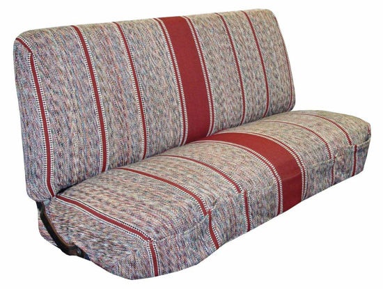 Picture of West Coast Auto Universal Baja Saddle Blanket Bench Full Size Seat Cover Fits Ford, Chevrolet, Dodge, and Full Size Pickup Trucks (Red)