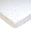 Picture of American Baby Company Fitted Mini Crib Sheet 24" x 38", Soft Breathable Neutral 100% Cotton Jersey Portable Sheet, Pink Stars and Moons, for Boys and Girls, Fits Most Pack N Play Mattresses