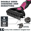 Picture of Augwind 3PCS Dog Brush I Dog Brush for Shedding I Deshedding Dog Brush I Dog Bath Brush I Slicker Brush For Dogs I Dog Comb I Premium Pet Supplies (Red Black)