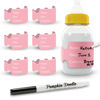 Picture of Pumpkin Doodle-The Original Write and Reuse Baby Bottle Labels for Daycare (Pink-Small) Compatible with Dr. Brown's 4oz Bottle