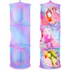 Picture of Basumee Stuffed Animals Net or Hammock 2 Pcs Stuffed Animals Storage Toy Net Hammock for Stuffed Animals Organizer Mesh Hammock Kids Girls Room Decor, Blue and Purple, 3 Tiers