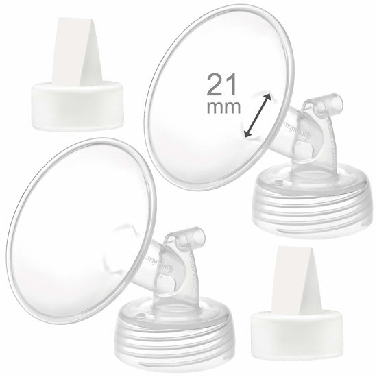 Picture of Maymom 21mm Flange and Duckbill Valve Compatible with Spectra S1 Spectra S2 Spectra 9 Plus Not Original Spectra 20mm Replace Pump Parts Spectra Flange Spectra Duckbill Valve
