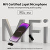 Picture of Hollyland Lark C1 Wireless Lavalier Microphone for iPhone, MFi Certified, Plug and Play, Noise Cancelling Wireless Lapel Mic with 656ft Transmission, Compatible with iPhone, iPad, Solo-Black
