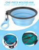 Picture of Aonkey Collapsible Dog Bowls with Bottle Carrier, 2 Pack Travel Dog Water Bowl Upgraded Carabiner, One-piece Molded Rim No Fall Off or Crack, Foldable Silicone Portable for Pets Walking Hiking 37oz