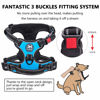 Picture of PoyPet No Pull Dog Harness, No Choke Front Clip Dog Reflective Harness, Adjustable Soft Padded Pet Vest with Easy Control Handle for Small to Large Dogs(Blue,M)