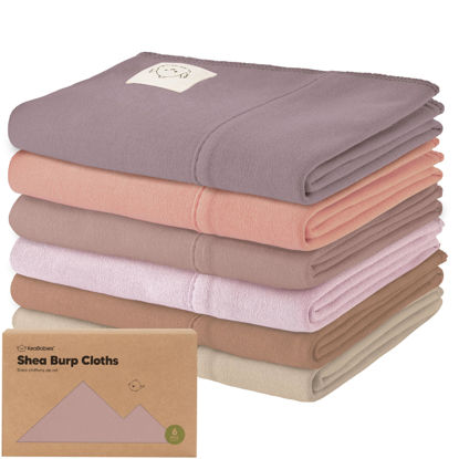 Picture of Organic Burp Cloths Baby Girl, Boy - 6-Pack Large Baby Burp Cloths, Super Absorbent Burping Cloths for Babies, Soft & Plush Cotton Burp Cloth, Spit Up Burp Rags, Newborn Burp Clothes (Mauve)