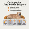 Picture of Large Dog Bed Orthopedic Washable, Orthopedic Dog Beds for Large Dogs, Washable Cover Removable Bolster and Non-Slip Bottom Large Pet Beds, XL XLarge Extra Large Dogs - Orange Dog Bed