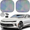 Picture of Autoamerics 2-Piece Windshield Sun Shade - Holographic Foldable Car Front Window Sunshade for Most Cars SUV Truck - Heat Blocker Visor Protector Blocks Max UV Rays and Keeps Your Vehicle Cool - Small