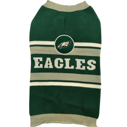 Picture of NFL Philadelphia Eagles Dog Sweater, Size Medium. Warm and Cozy Knit Pet Sweater with NFL Team Logo, Best Puppy Sweater for Large and Small Dogs