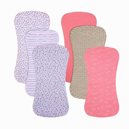Picture of Gelisite 6 Pack Cotton Baby Burp Cloths Extra Absorbent Soft for Baby Boys and Girls
