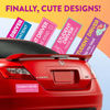 Picture of Rio Salto New Driver Magnet for Car Reflective Please Be Patient Signs for Car Student Driver Magnetic Safety Signs Novice Driver Warning Vehicle Bumper Sticker Removable Cute Teenage Girl